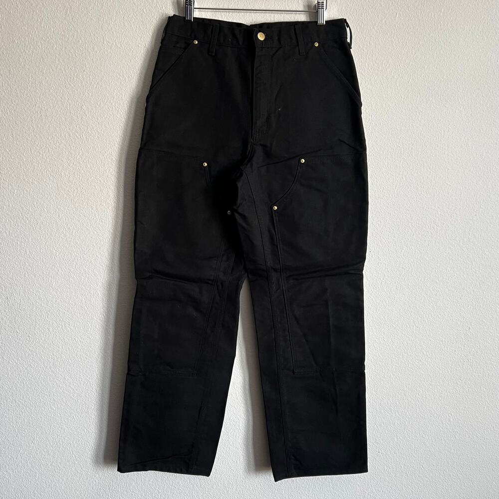 Carhartt B01 BLK black double knee work wear carpenter pants